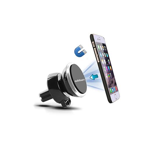 Addison Ads-118 Siyah/Gümüş Mıknatıs 360 Derece Mini Araç Telefon Tutucu