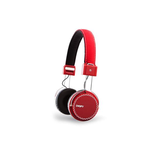 Snopy Sn-A7 Mobil Telefon Uyumlu Rubber Kırmızı Mikrofonlu Kulaklık