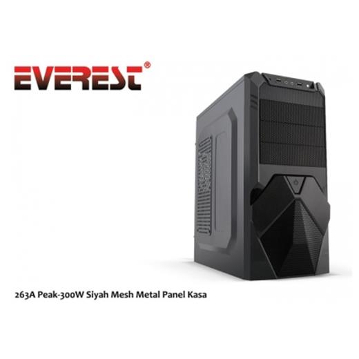 Everest 263A Peak 300W Sıyah Mesh Metal Kasa