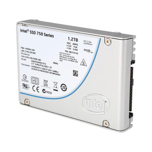 Intel 750 Series 1.2TB NVMe-PCIe 3.0 x4 2.5 15mm Solid State Drive (SSDPE2MW012T4X1)