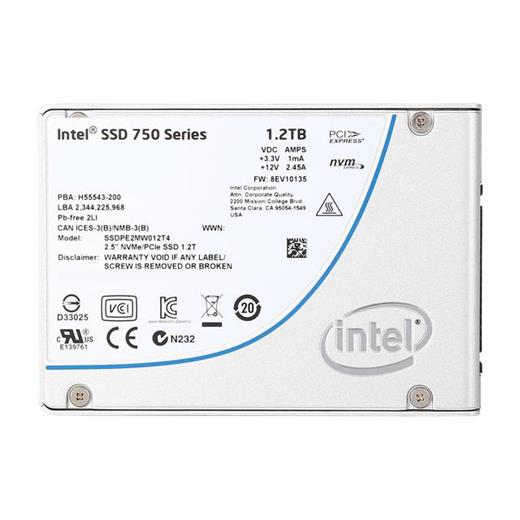 Intel 750 Series 1.2TB NVMe-PCIe 3.0 x4 2.5 15mm Solid State Drive (SSDPE2MW012T4X1)