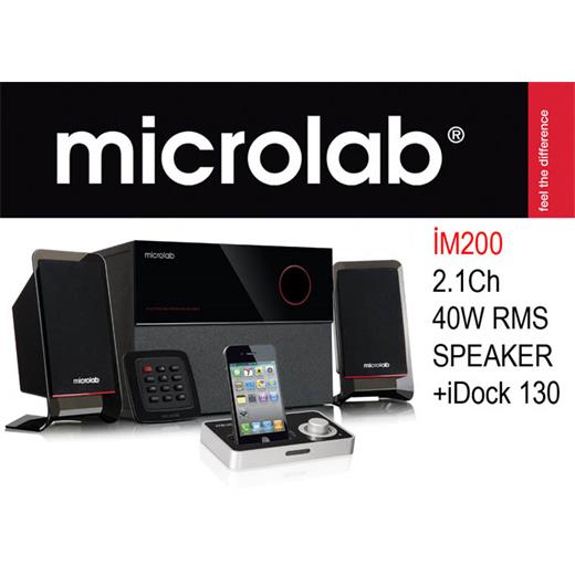Microlab İm 200 2+1 40W Rms İdock 130 Speaker