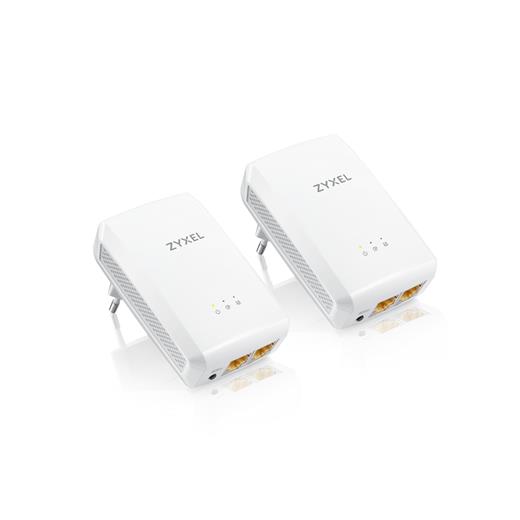 Zxyel Pla-5206 V2 1000Mbps Powerline 2XGigabit Ethernet Adaptor Twin Pack 