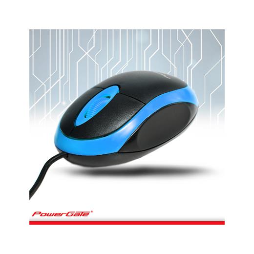Powergate E190-M Usb Kablolu Mouse Mavi Siyah