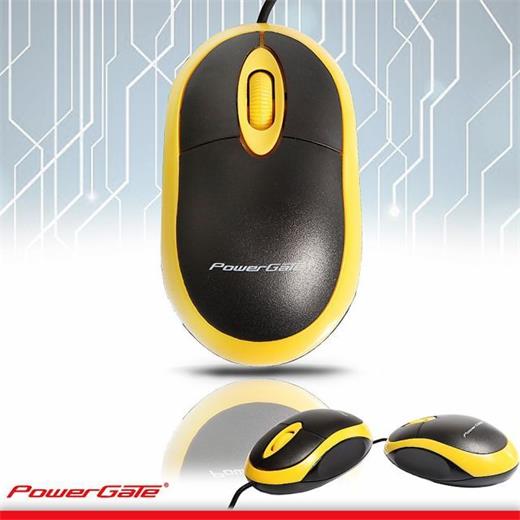 Powergate E190-Sr Usb Kablolu Mouse Sarı Siyah