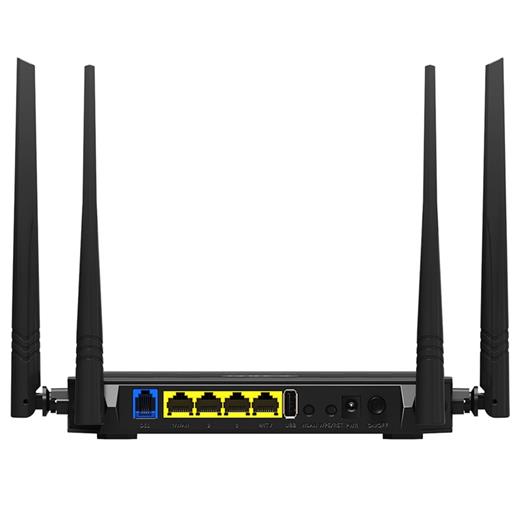 Tenda D305 4 Port Wifi-N 300Mbps Adsl2+ Modem+Usb