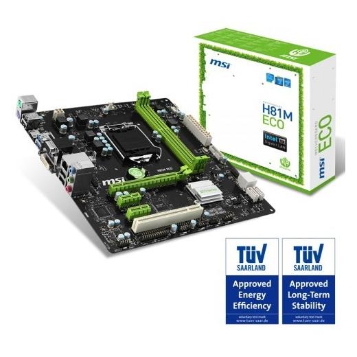 Msi H81M Eco, H81, Lga1150, Ddr3 Anakart