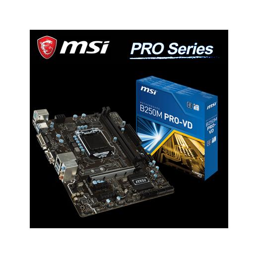 Msi B250M Pro-Vd - Lga1151 Ddr4 Anakart