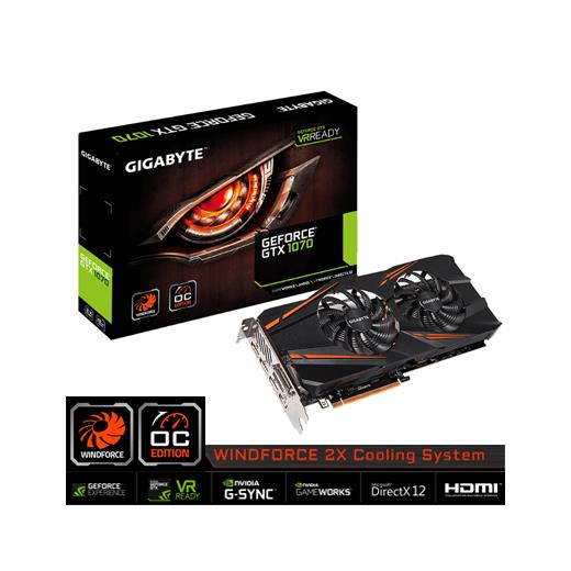 Gigabyte Gtx 1070 Wındforce Oc - 8Gb Gddr5 256 Bit Ekran Kartı