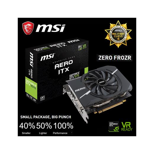 Msi Geforce Gtx 1070 Aero Itx 8G Oc - 8 Gb Ekran Kartı