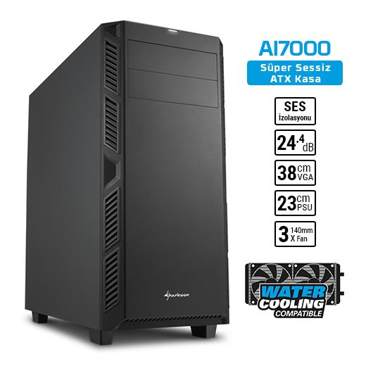 Sharkoon Aı7000 Silent Siyah Atx 3Xfan Usb3 Kasa