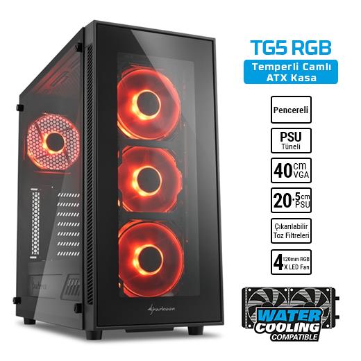 Sharkoon Tg5 Atx Rgb Usb3.0 4Xled Fan Kasa