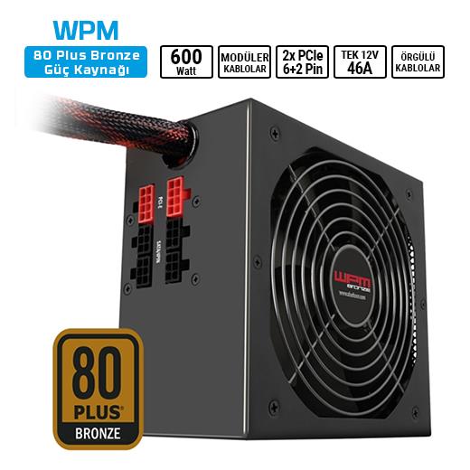 Sharkoon Wpm600 600W 80+Bronze Atx Modüler Psu