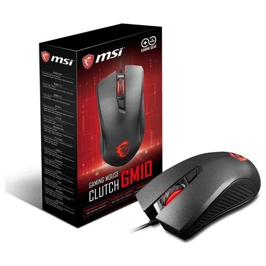Msi Clutch Gm10,  Gaming Mouse 4-Level Led Backlight 2400Dpi