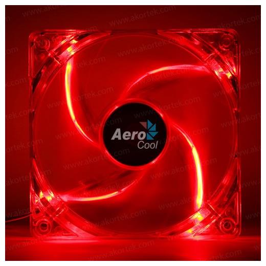 Aerocool 12Cm Pwm 4Pin Kırmızı Led Fan