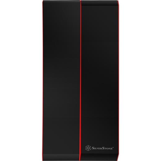 Silverstone Redline Rl07B Tempered Glass Şeffaf Cam Kırmızı Led Midi Tower Siyah Kasa