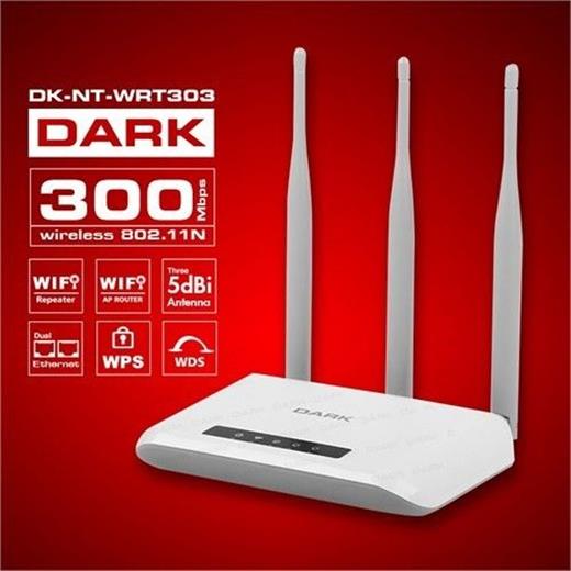 Dark Rangemax Dk-Nt-Wrt303, 300Mbps, 3 Antenli Kablosuz Router, Access Point, Repeater