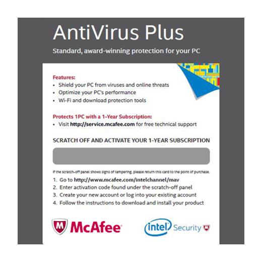 Intel Mcafee Anti-Virus Plus, Pc İçin Ödüllü Antivirus Yazılımı (1 Yıllık)