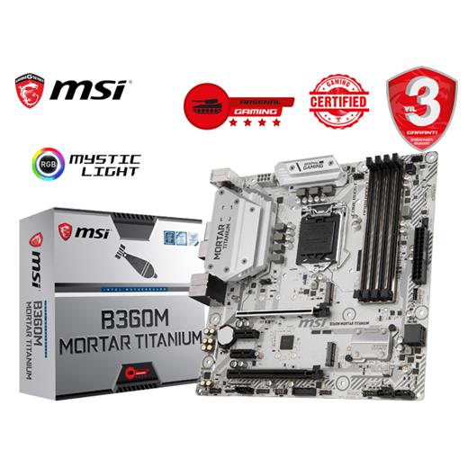 Msi B360M Mortar Tıtanıum - 8.Gen Ddr4 Anakart