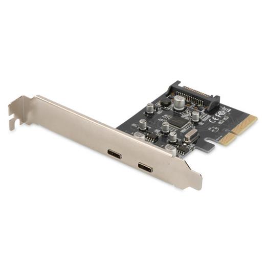 DS-30223 Digitus 2 Port lu PCI Express USB Kart, USB 3.1 Tip C