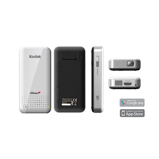 KODAK ISHOW 1000 WHITE 50 Ans 854X480Px Wifi Battery Pıco Projektör Taşınabilir