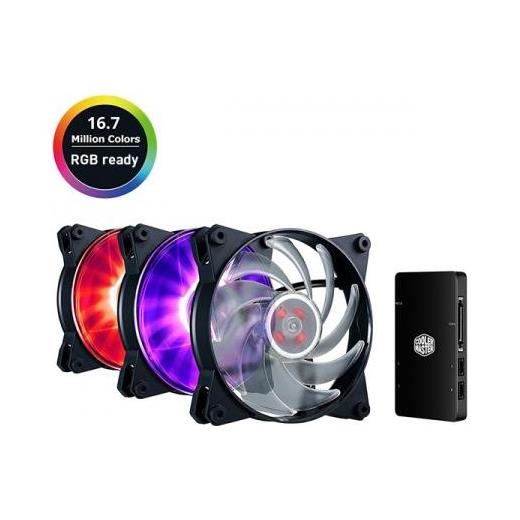 CM MasterFan Pro 120 Air Balance 3lü paket 3x120mm RGB Ledli Kasa Fanı RGB Kontrol Üniteli MFY-B2DC-133PC-R1