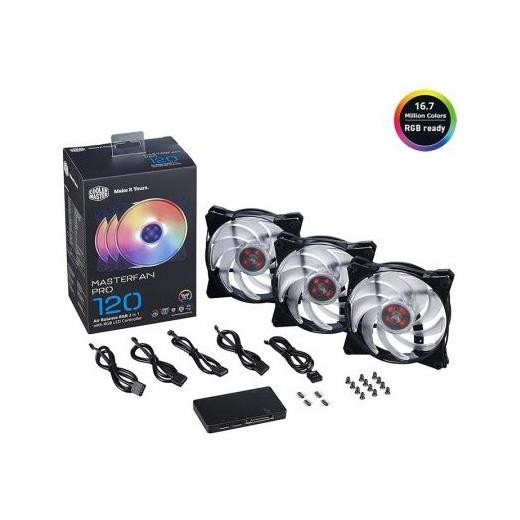 CM MasterFan Pro 120 Air Balance 3lü paket 3x120mm RGB Ledli Kasa Fanı RGB Kontrol Üniteli MFY-B2DC-133PC-R1