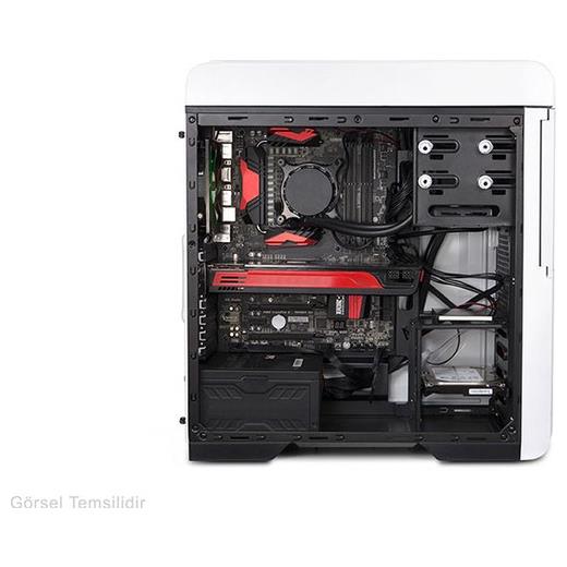 Everest Rampage Tıtan Plus Beyaz 2*12Cm Yeşil Led Fan Usb 3.0 Kasa