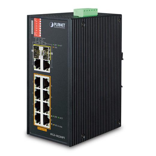 Planet Pl-Ifgs-1022Hpt Endüstriyel Tip Yönetilemeyen Poe+ Switch