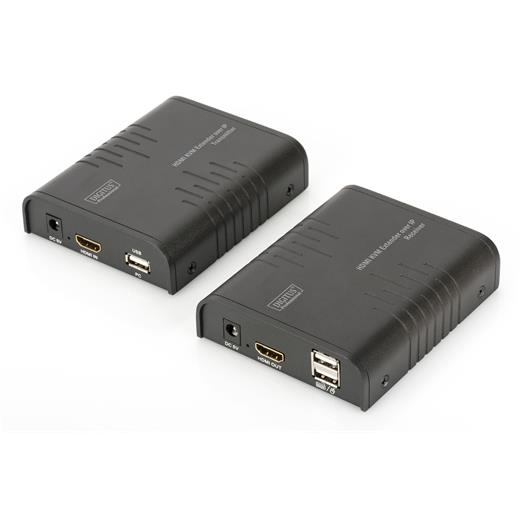 DS-55202 Digitus IP Hdmi KVM (Keyboard/Video Monitor/Mouse) Sinyal Uzatma Cihazı, Alıcı (Receiver) ve Verici (Transmitter) Birim dahil, 120 metre, USB Konsol, maksimum çözünürlük 1080p
