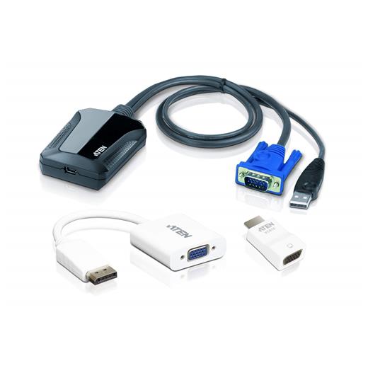 ATEN-CV211CP Laptop USB Konsol Adaptörü Kit'i, VGA + Hdmi + DP<br>
Laptop USB KVM Console Crash Cart Adapter IT Kit, VGA + Hdmi + DP

