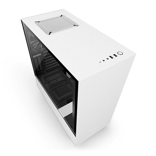 NZXT H500i Beyaz Siyah Temp. Cam RGB Akıllı ATX Kasa Psu Yok