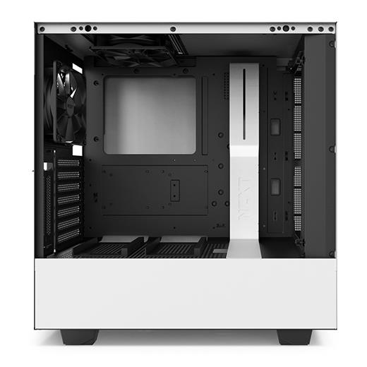 NZXT H500i Beyaz Siyah Temp. Cam RGB Akıllı ATX Kasa Psu Yok