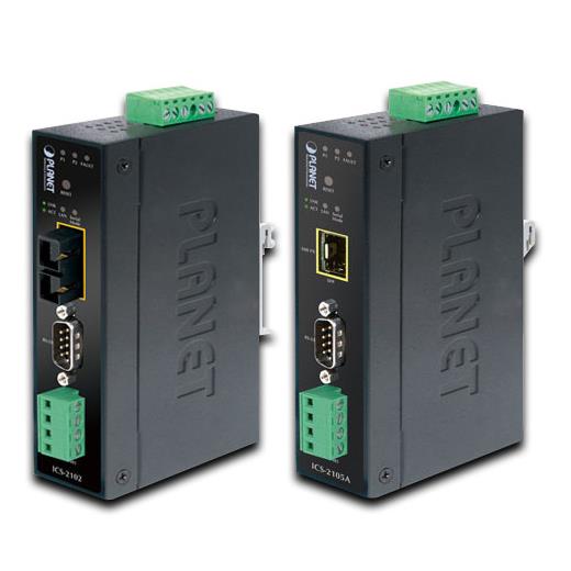 PL-ICS-2105A Endüstriyel Tip Media Converter<br>
RS-232/RS-422/RS-485 over 100Base-FX (Fiber, SFP modüle göre değişir)<br>
Industrial RS-232/ RS-422/ RS-485 over Ethernet Media Converter