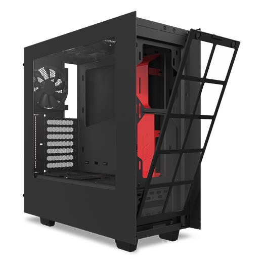 Nzxt S340 Siyah Kırmızı Pencereli Atx Kasa Psu Yok