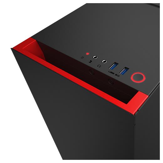 Nzxt S340 Siyah Kırmızı Pencereli Atx Kasa Psu Yok