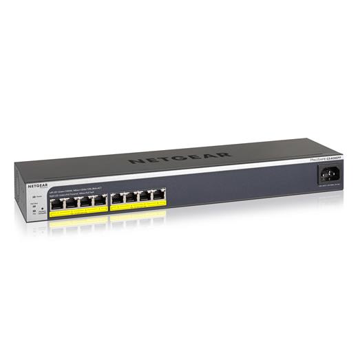 NG-GS408EPP Gigabit Web Managed <b>Easy-Mount Switch</b><br>8 x 10/100/1000T PoE+ (124W budget)