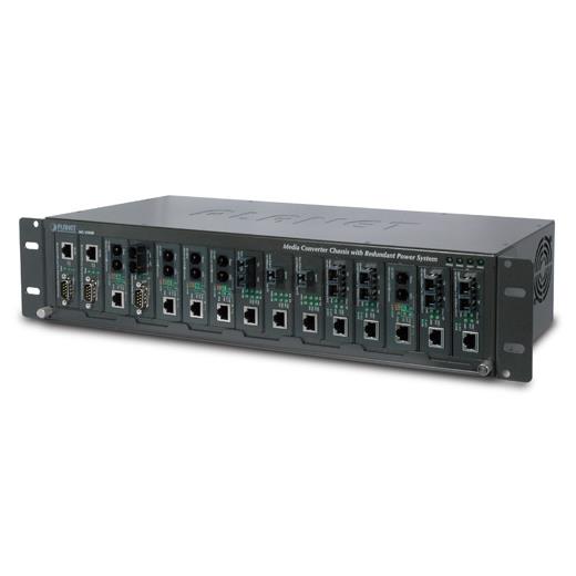 PL-MC-1500R 19-inch 15-Slot Media Converter Chassis (AC Power)