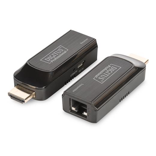 DS-55203 Digitus Mini Hdmi Sinyal Uzatma Cihazı,  Alıcı (Receiver) ve Verici (Transmitter) Birim dahil, 50 metre, güç beslemesi için USB kablo kullanır