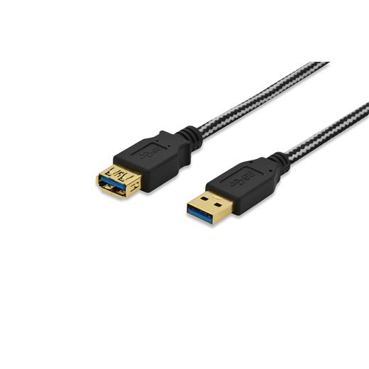 ED-84234 ednet USB 3.0 Uzatma Kablosu, USB A Erkek - USB A Dişi, 1.8 metre, AWG 28, siyah renk, altın kaplama
