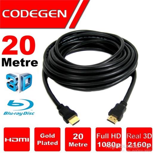 Codegen Cps200, 20Mt, Altın Uçlu Hdmi Kablo