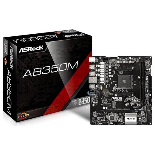 Asrock Ab350M Ryzen Am4 Socket, 3200+ Mhz (Oc), Ddr4, M.2 Ssd, Matx Oyuncu Anakart - Asrab350M