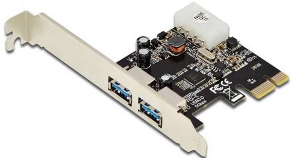 Resim DS-30220-4 Digitus 2 Port'lu PCI Express USB 3.0 Kart, NEC UPD720202 chipset'li, Low Profile braket'li 