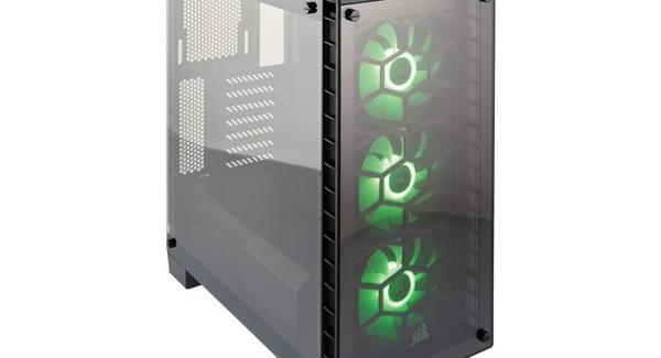 Resim Corsair Crystal 460X RGB Fanlı Tempered Glass Pencereli ATX KASA (PSU YOK) CC-9011101-WW 