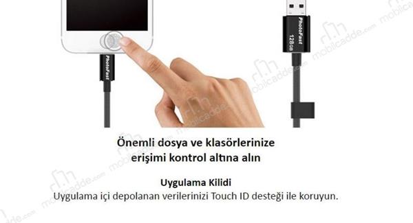 Resim MemoriesCable GEN3 64GB Lightning/USB 3.0 Şarj Kablolu i-FlashDrive (Siyah) MCG3U3BK64GB MemoriesCable GEN3 64GB Lightning/USB 3.0 Şarj Kablolu i-FlashDrive (Siyah) MCG3U3BK64GB