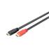 AK-330118-200-S Hdmi High Speed with Ethernet Bağlantı Kablosu (Hdmi 1.4), Hdmi Tip A Erkek - Hdmi Tip A Erkek, 20 metre, AWG24, 2x zırhlı, <b>amplifikatörlü</b>, Ultra HD 24p, altın kaplama, siyah renk 