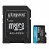 Kingston SDCG4/256GB 256GB MicroSDXC Canvas Go Plus Gen4 200MB/s A2 U3 V30 Card + ADP