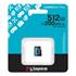 Kingston SDCG4/512GBSP 512GB MicroSDXC Canvas Go Plus Gen4 200MB/s A2 U3 V30 Card + w/o ADP