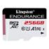 Kingston SDCE/256GB 256GB microSDXC Endurance 95R-45W C10 A1 UHS-I Card Only Hafıza Kartı