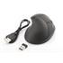 DA-20155 Kablosuz Ergonomik Opt. Mouse, 6 Düğmeli, 2.4GHz, şarj edilebilir batarya, siyah renk, USB nano alıcı ve 3.5" şarj edilebilir kablo dahil